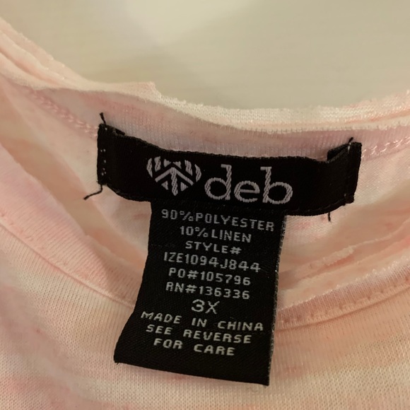 Deb 3x pink striped top - Picture 3 of 4
